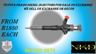 Toyota Prado diesel injectors for sale on exchange or recon