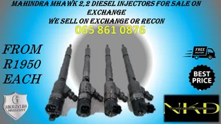 Mahindra Mhawk 2.2 diesel injectors for sale on exchange or recon with 6 months warranty