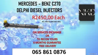 MERCEDES C270 DIESEL INJECTORS FOR SALE ON EXCHANGE OR TO RECON