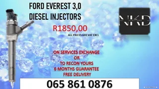 Ford Everest (3.0/bt50) Diesel Injectors For Sale On Exchange Or To Recon With Warranty