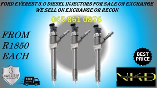 Ford Everest diesel injectors for sale or recon with 6 months warranty