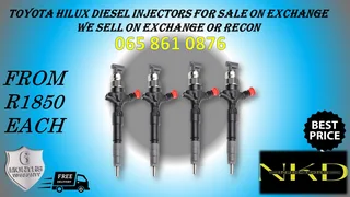 Toyota Hilux diesel injectors for sale on exchange or recon
