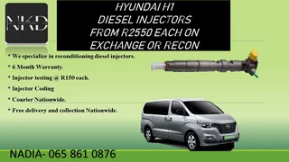 HYUNDAI H1 DIESEL INJECTORS FOR SALE ON EXCHANGE OR RECON