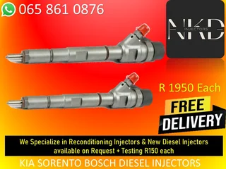 Kia Sorento Diesel Injectors For Sale Or Recon With Warranty