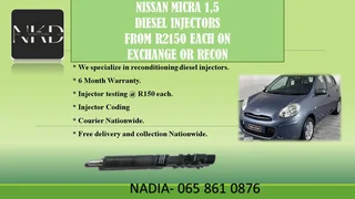 Nissan Micra diesel injectors for sale or recon