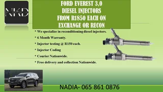 Ford Everest diesel injectors for sale or recon