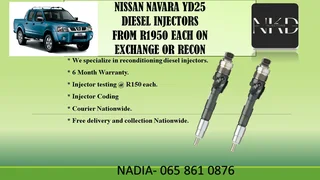 Nissan Navara YD25 diesel injectors for sale or recon