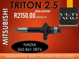 Mitsubishi Triton 2.5 Diesel Injectors For Sale On Exchange Or To Recon With Warranty