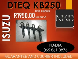 Isuzu Dteq Kb250 Diesel Injectors For Sale  On Exchange Or To Recon With 6 Months Warranty