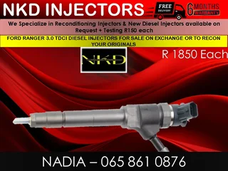 Ford Ranger 3l Tdci Diesel Injectors For Sale Or To Recon