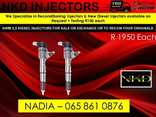 Gwm 2.5l Diesel Injectors For Sale On Exchange Or To Recon