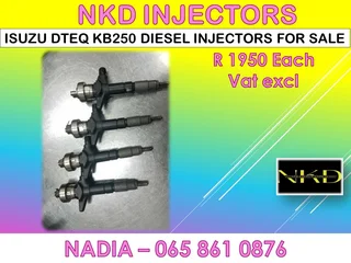 ISUZU DTEC KB250 DIESEL INJECTORS FOR SALE ON EXCHANGE OR TO RECON WITH WARRANTY