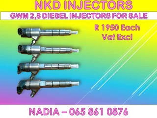 GWM 2.8L DIESEL INJECTORS FOR SALE ON EXCHANGE WITH 6 MONTHS WARRANTY