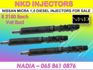 Nissan Micra 1.5 Diesel Injectors For Sale Or To Recon With Warranty