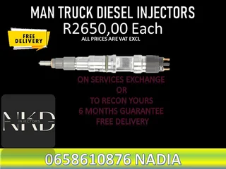 Man Truck Diesel Injectors For Sale Or To Recon
