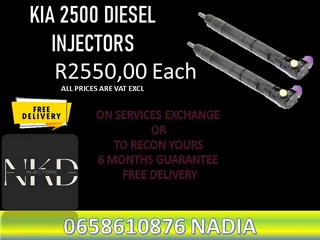 Kia 2500 Diesel Injectors For Sale Or To Recon