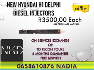 New Hyundai H1 Diesel Injectors For Sale Or To Recon