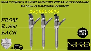 Ford Everest (3.0/bt 50) Diesel Injectors For Sale On Exchange Or To Recon With Warranty