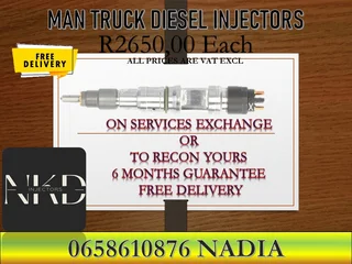 Man Truck Diesel Injectors For Sale Or To Recon