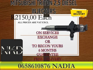 Mitsubishi Triton 2.5 Diesel Injectors For Sale On Exchange Or To Recon With Warranty