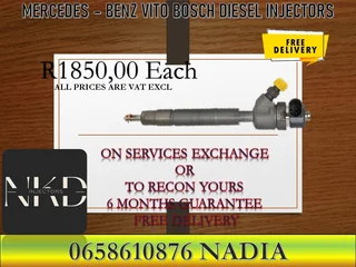 Mercedes Benz Vito Diesel Injectors For Sale Or To Recon