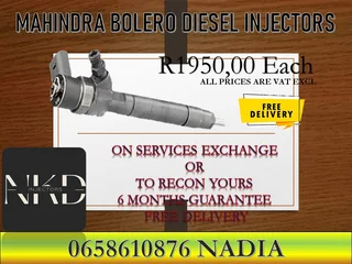 Mahindra Bolero Diesel Injectors For Sale On Exchange Or To Recon With Warranty