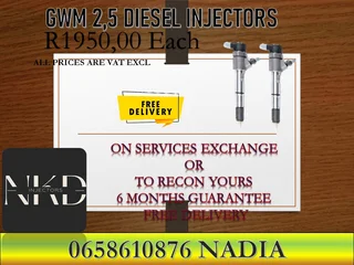 Gwm 2.5 Diesel Injectors For Sale Or To Recon