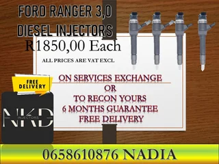 Ford Ranger 3.0 Diesel Injectors For Sale Or To Recon