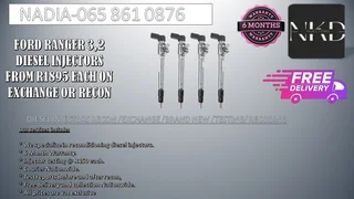 Ford Ranger 3.2 Diesel Injectors For Sal On Exchange With 6 Months Warranty