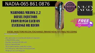 Mahindra Mhawk 2.2 Diesel Injectors For Sale On Exchange Or To Recon With Warranty