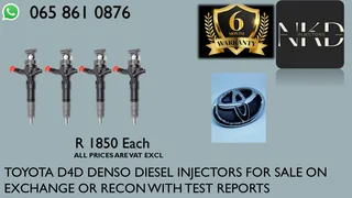 Toyota D4d Diesel Injectors For Sale Or Same Day Recon