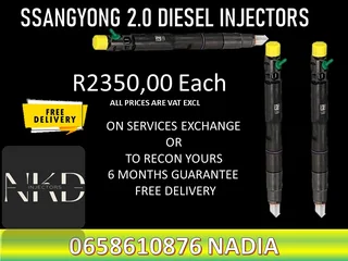 Ssangyong 2.0 Diesel Injectors For Sale Or To Recon