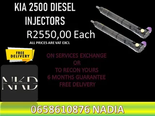 Kia 2500 Diesel Injectors For Sale Or To Recon
