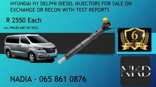 Hyundai H1 Diesel Injectors For Sale Or To Recon
