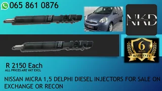 Nissan Micra 1.5 Diesel Injectors For Sale On Exchange With 6 Months Warranty