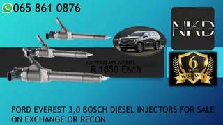 Ford Everest (3.0/bt50) Diesel Injectors For Sale On Exchange Or To Recon With Warranty