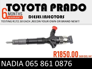 Toyota Prado Diesel Injectors For Sale Or The Same Day Recon