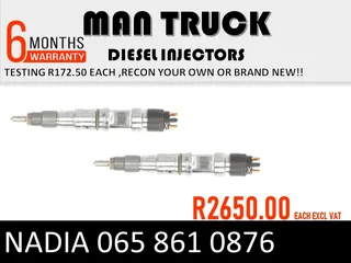 Man Truck Diesel Injectors For Sale Or To Recon The Same Day