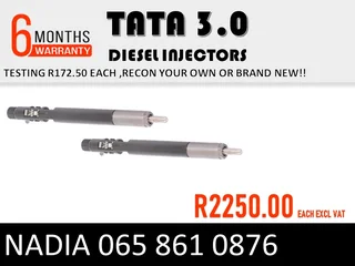 Tata 3.0 Diesel Injectors For Sale Or To Recon The Same Day