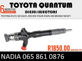 Toyota Quantum Diesel Injectors For Sale Or To Recon The Same Day