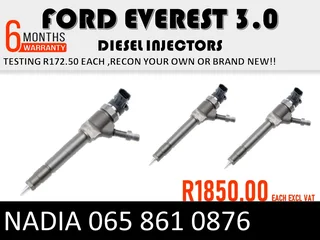 Ford Everest (3.0/bt50) Diesel Injectors For Sale Or To Recon The Same Day