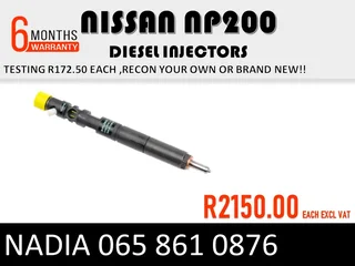 Nissan Np200 Diesel Injectors For Sale Or To Recon The Same Day