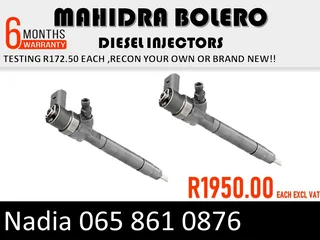 Mahindra Bolero Diesel Injectors For Sale Or To Recon The Same Day