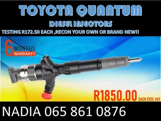 Toyota Quantum Diesel Injectors For Sale On Exchange Or To Recon