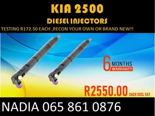 Kia 2500 Diesel Injectors For Sale Or To Recon