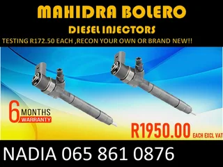 Mahindra Bolero Diesel Injectors For Sale On Exchange Or To Recon With Warranty