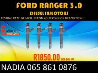 Ford Ranger 3.0 Diesel Injectors For Sale Or To Recon