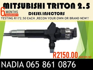 Mitsubishi Triton 2.5 Diesel Injectors For Sale On Exchange Or To Recon With Warranty