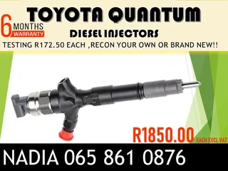Toyota Quantum Diesel Injectors For Sale Or To Recon