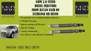 Gwm 2.0 Steed Diesel Injectors For Sale On Exchange Or To Recon With Warranty